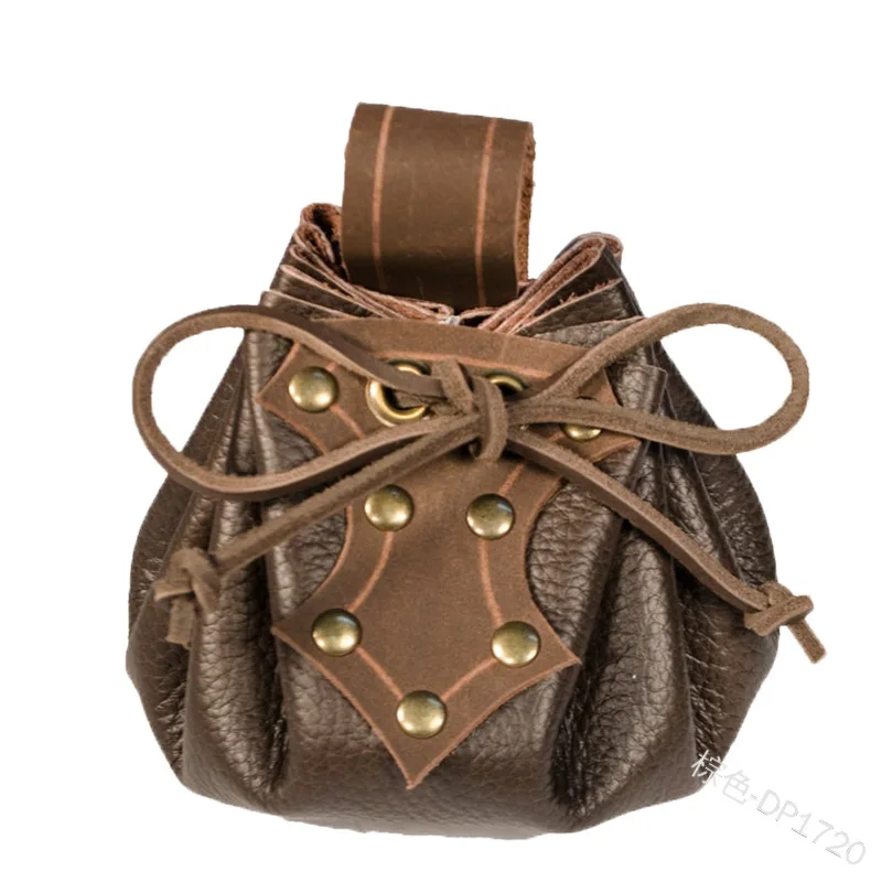 Средневековый Кожаный Кошелек Viking винтажный кожаный кошелек сумка для монет или