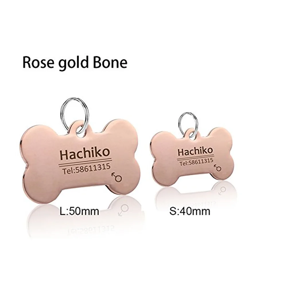 

Free Engraved Pet Dog ID Tag Personalized Cat Puppy ID Tag Pet Dog Collar Accessories Custom Dogs Anti-lost Name Tags Pendant