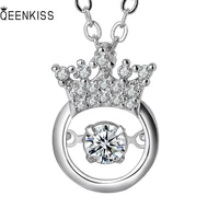 queenkiss nc627fine jewelry wholesale fashion lady girl birthday wedding aaa zircon crown 18kt rose gold white gold necklace