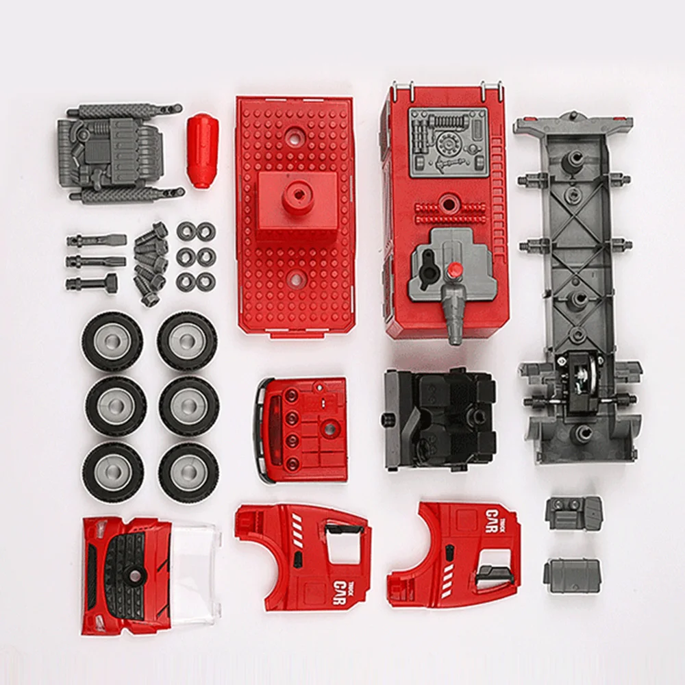 Пожарная машина Doolland скорой помощи съемная сборка Инженерная игрушки для