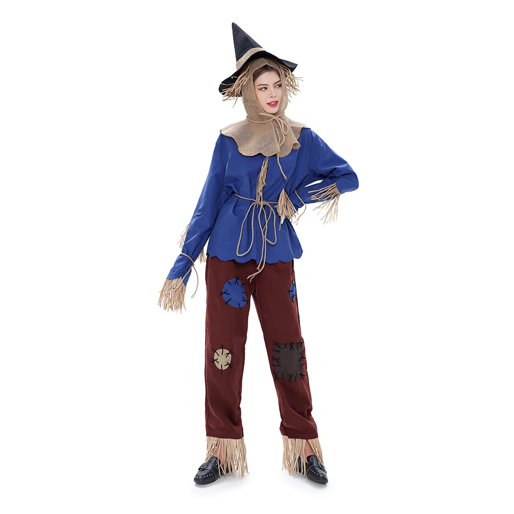 Adult The 2020 Costume For Women Men Patchwork Scarecrow Cosplay Costume For Halloween Carnival Party Amazing Dress Up