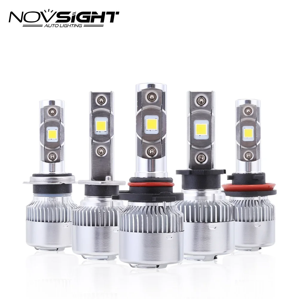 NOVSIGHT H7 светодиодный фар автомобиля лампы H8/H9/H11/H16JP HB3/9005 HB4/9006 H1 H3 64W 9600lm 6000K светодиодный помощи при парковке