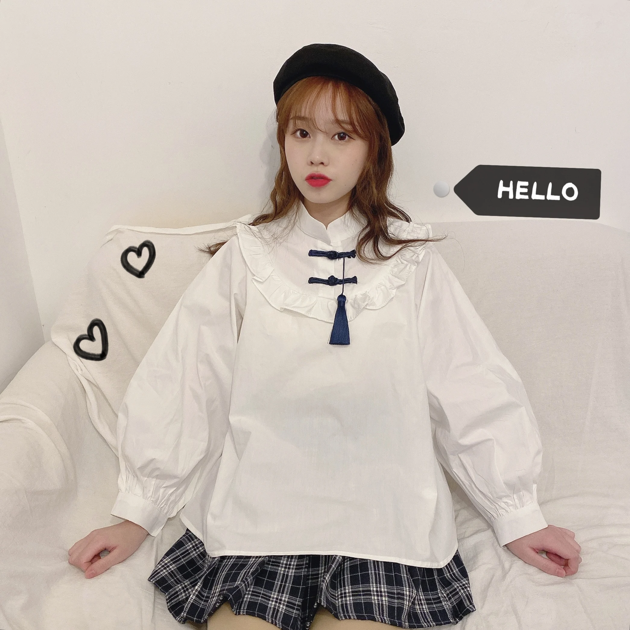 

Vintage Women Shirts Blusas Roupa 2020 Women Autumn Blouse Korean Long Sleeve Womens Tops and Blouses Female Tops Preppy style