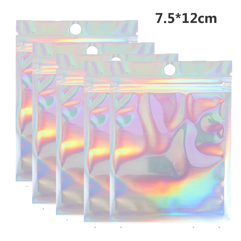 20 шт. самоклеющиеся курьерские Сумки с лазерным голографическим полиэтиленовым