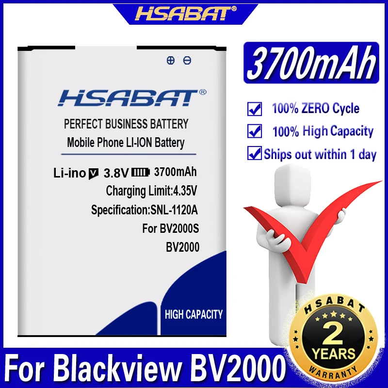 Аккумулятор HSABAT 3700mAh для Blackview BV2000 BV2000S|Аккумуляторы мобильных телефонов| |