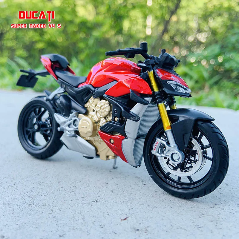 Maisto 1:18 новая модель мотоцикла Ducati Super Naked V4 S red оригинальная Авторизованная из