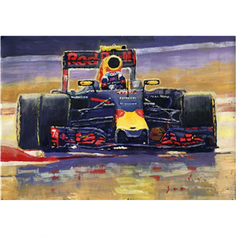 Алмазная картина Max red bull racing Verstappen полная дрель 5d Вышивка крестиком Стразы для мозаики круглая Алмазная вышивка
