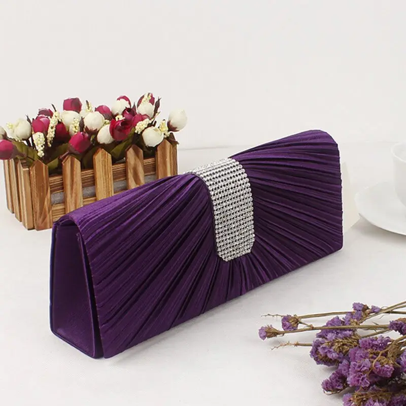 Женская вечерняя сумочка свадебная кошелек с ромбовидными кристаллами вечерние