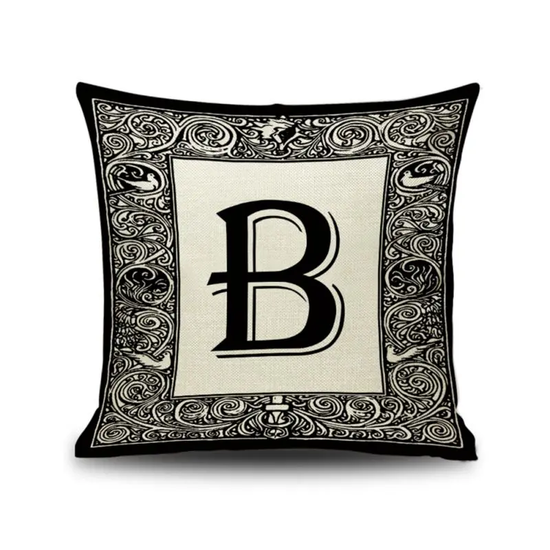 

New Pillow Letter Cushion Case English Letter Home Life Cushion Car Cushion Party Bar Supplies Linen Cushion Garden Home