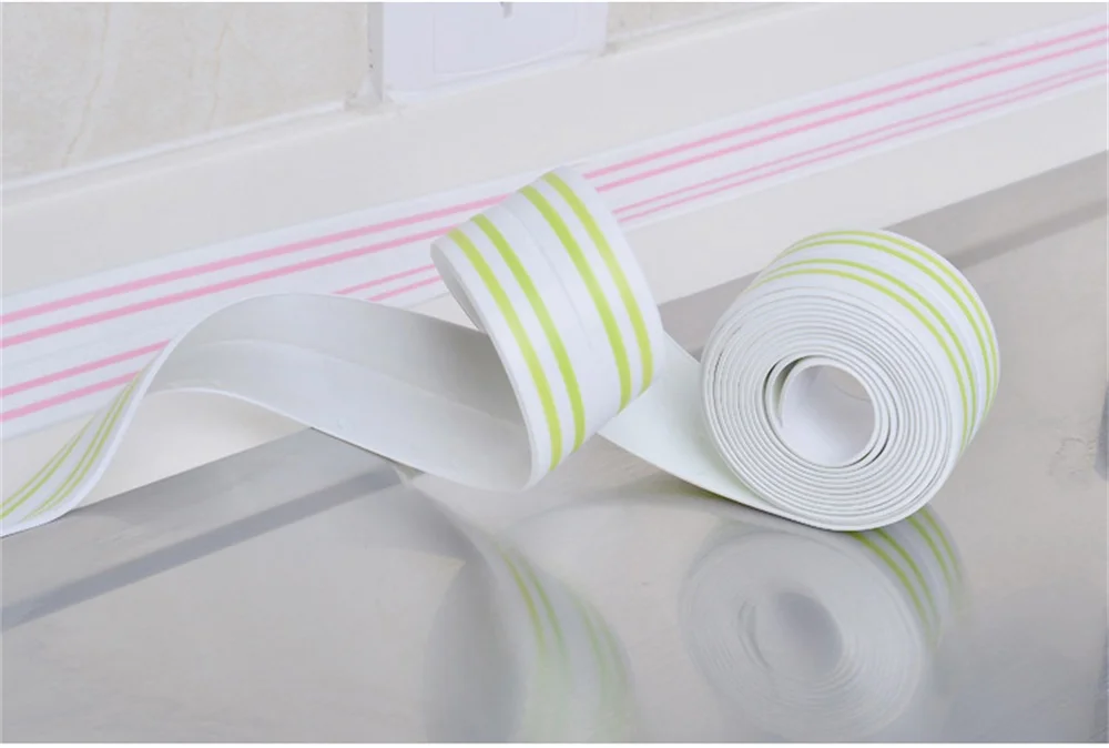 

3.2m Kitchen Sealing Strip Bathroom Shower Sink Sealing Strip Tape Self Adhesive Waterproof Wall Sticker For Bathroom Kitchen