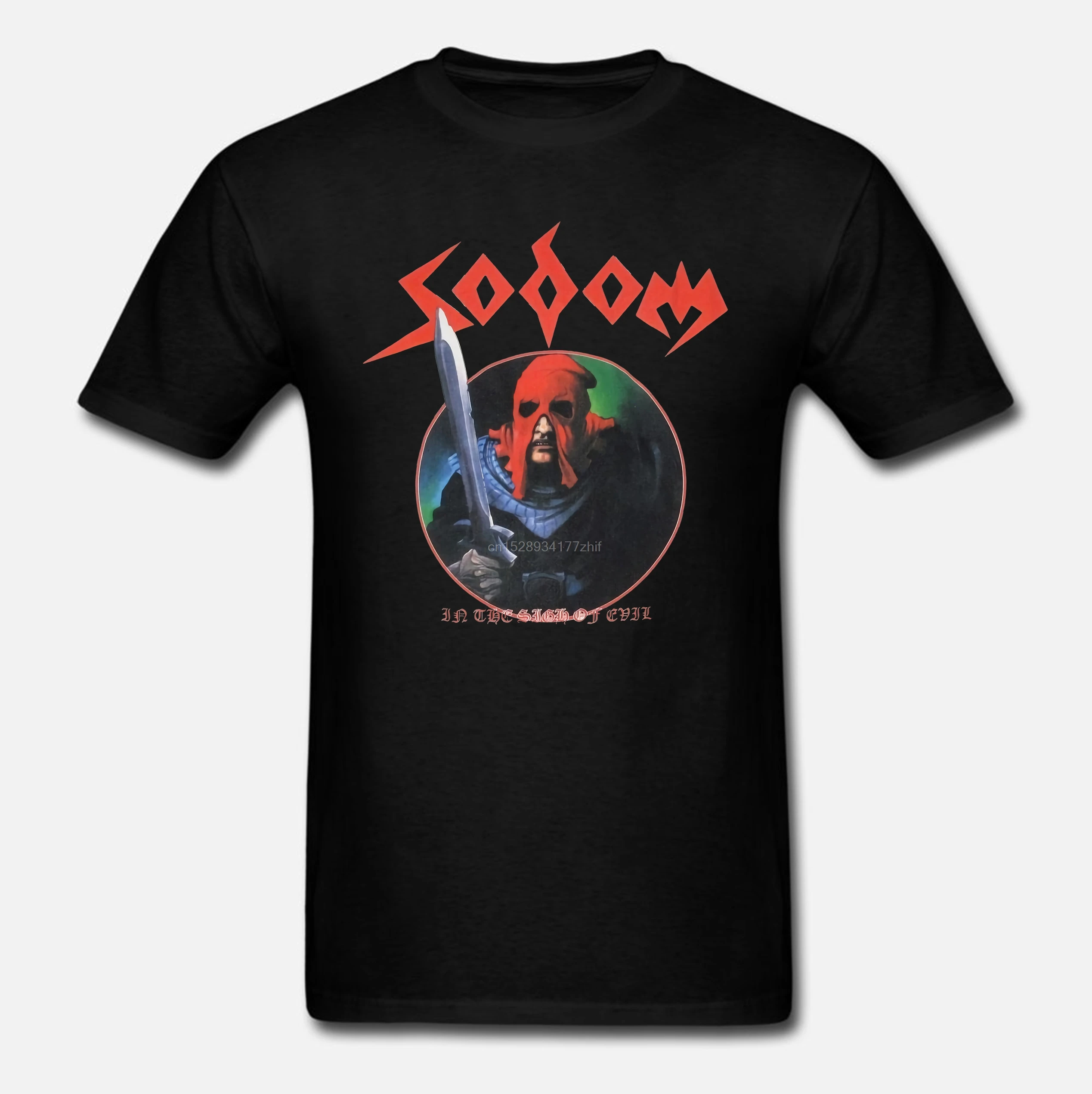 Мужская футболка Sodom in the Sign of Evil Thrash Kreator Venom Hellhammer новая белая в стиле рок-панк -