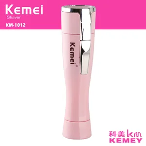 kemei epilator KM-1012 electric epilator hair remover hair removal portable electric shaver mini lady shaver dry battery charge