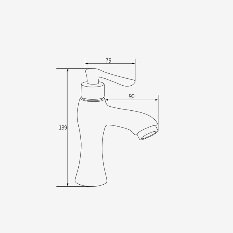 

Black Basin Single Cold Faucet Nordic Retro Bathroom Washbasin All Copper Single Hole Vertical Washbasin Faucet