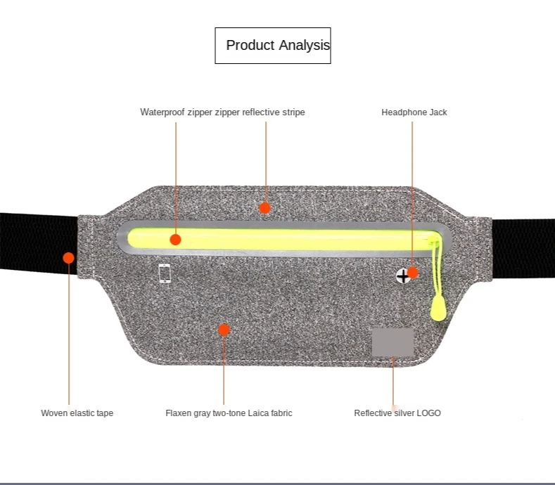 Sports Running Waist Bag Men's and Women's Marathon Fitness Travel Intimate Invisible Waterproof Bag Running Backpack