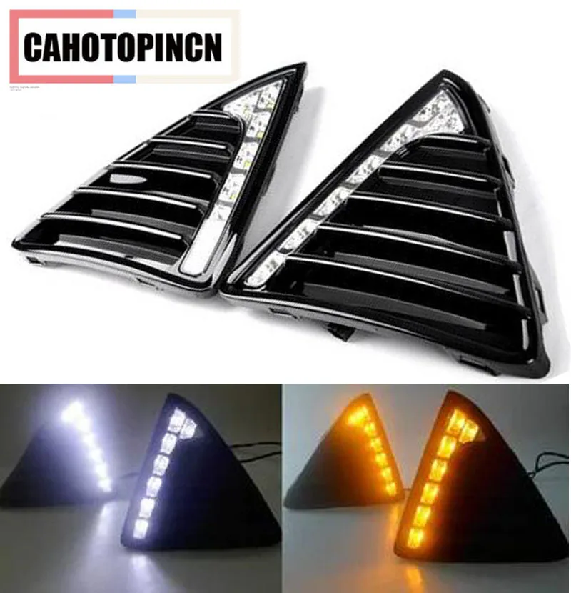 Глянец модель и Водонепроницаемый 12В СИД автомобильное DRL дневные ходовые огни