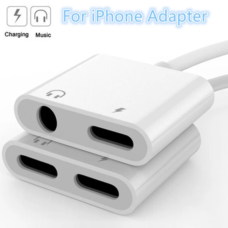 2 в 1 АДАПТЕРНЫЕ кабели для Apple iPhone 7 8 Plus X XR 11 Pro XS Max до 3 5 мм аудио разъем
