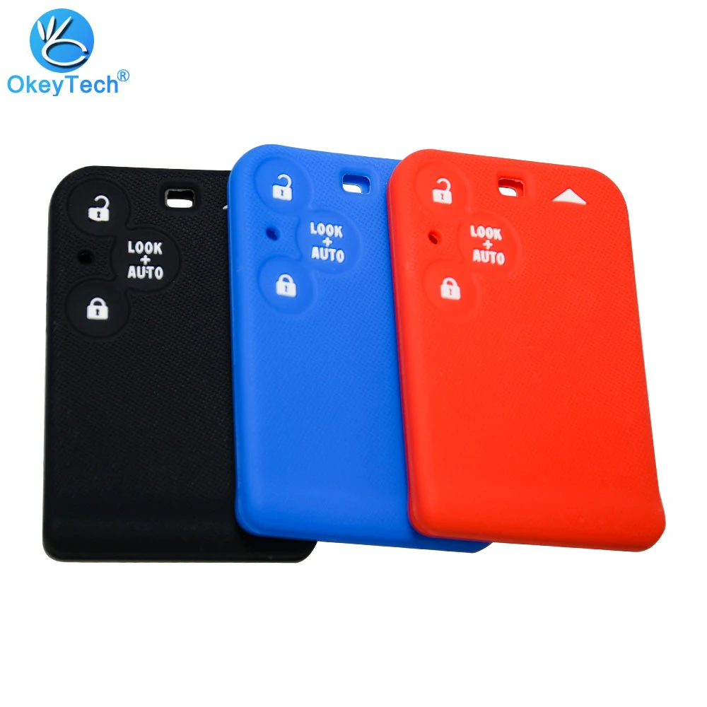 OkeyTech, 3 кнопки, Автомобильный ключ, силиконовый чехол, защитный чехол для Renault Laguna Espace 2001-2006 Megane Vel-satis Smart Card
