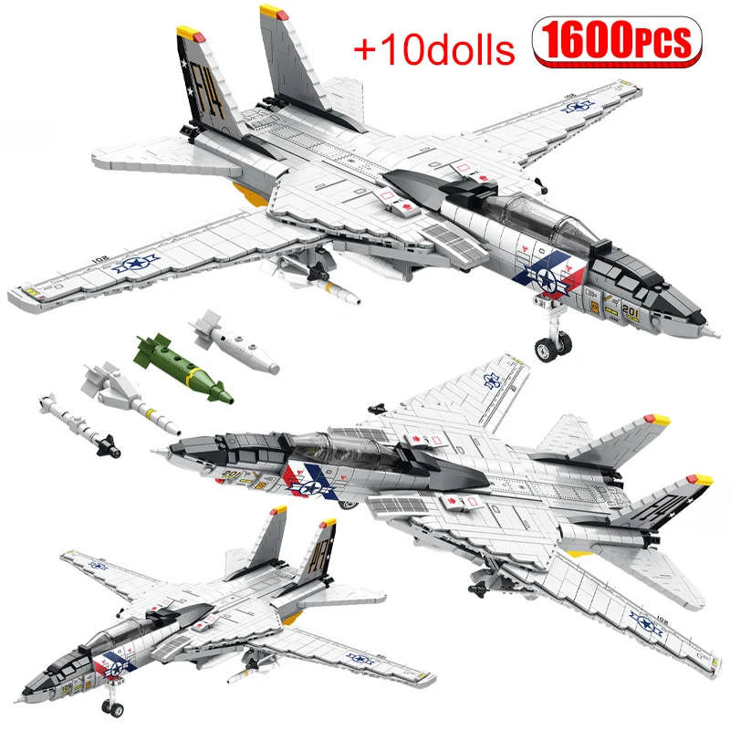 

1600pcs City Police Military Weapon WW2 Fighter Aircraft Building Blocks Airplane Helicopter Bricks Toys for Kids Gift