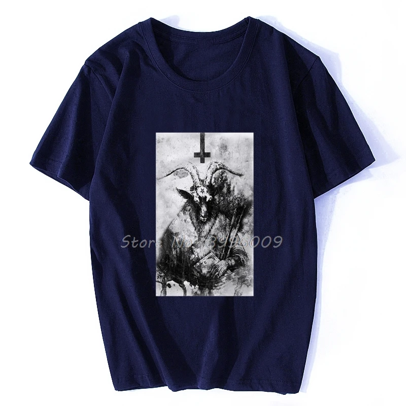 Футболка с надписью Baphomet Satanism пентаграмма оккультный сатаник Церковь Сатаны