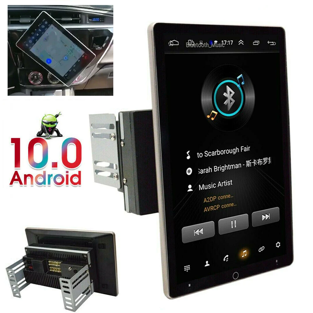 

Tesla Style rotation screen Universal Android 10 Car radio GPS Player Radio Car Stereo GPS 2G RAM 32G ROM Head Unit 2 Din