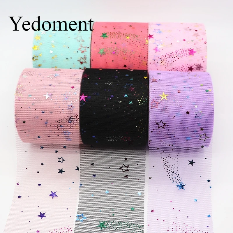 

25 ярдов/рулон, Органза Из радужной фольги, 6 см