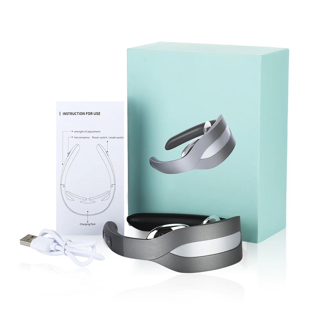 

Electric Neck Massager EMS Cervical Vertebra Massager 5 Modes Pulse Back Heating Neck Massage Tool Device Health Care