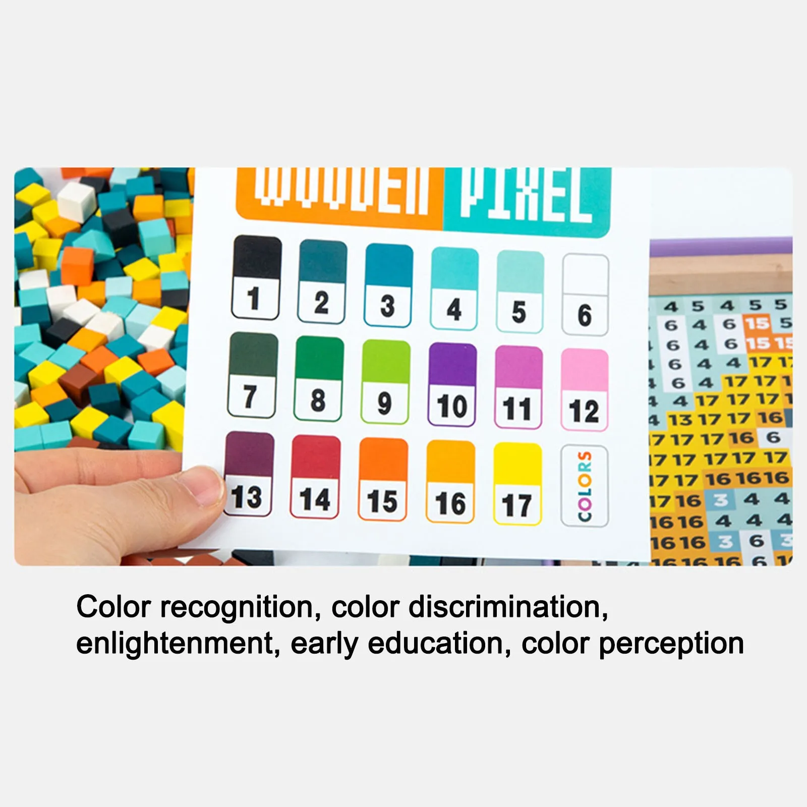 

2021 Wooden Mosaic Puzzle For Kids Pixel Board Game Stem Montessori Toys Gifts Pixel Board Game Montessori Toys Gift For Childen