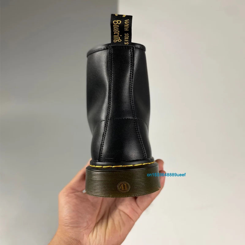 Мужские и женские классические ботинки Dr.Martens 1460 неустойчивые черные кожаные