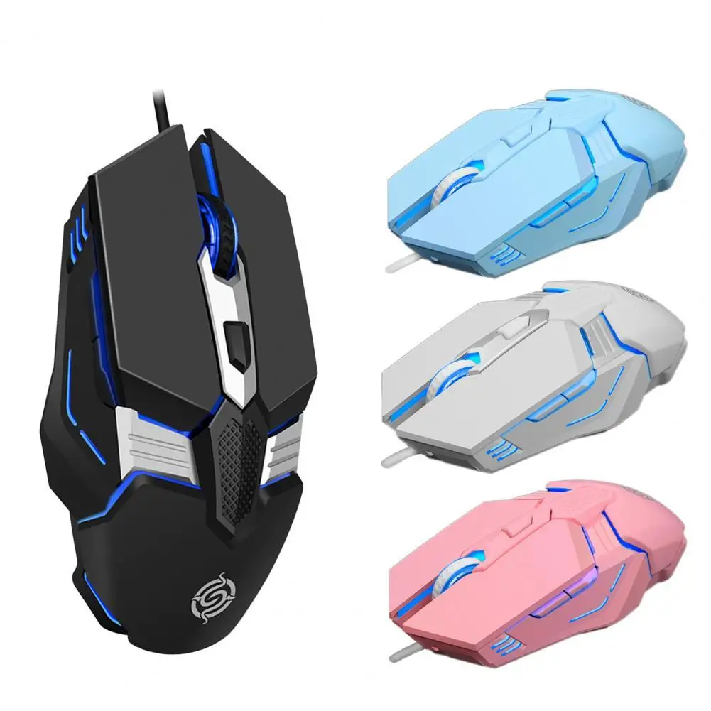 

M12 Thumb Button DPI Mouse Ergonomic Glowing E-sports Mechanical Computer Notebook USB Wired Gaming Office Universal Mouse