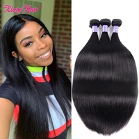 klaiyi straight hair bundles peruvian remy hair extension 100 human hair weave bundles 134 pcs natural black straight bundles