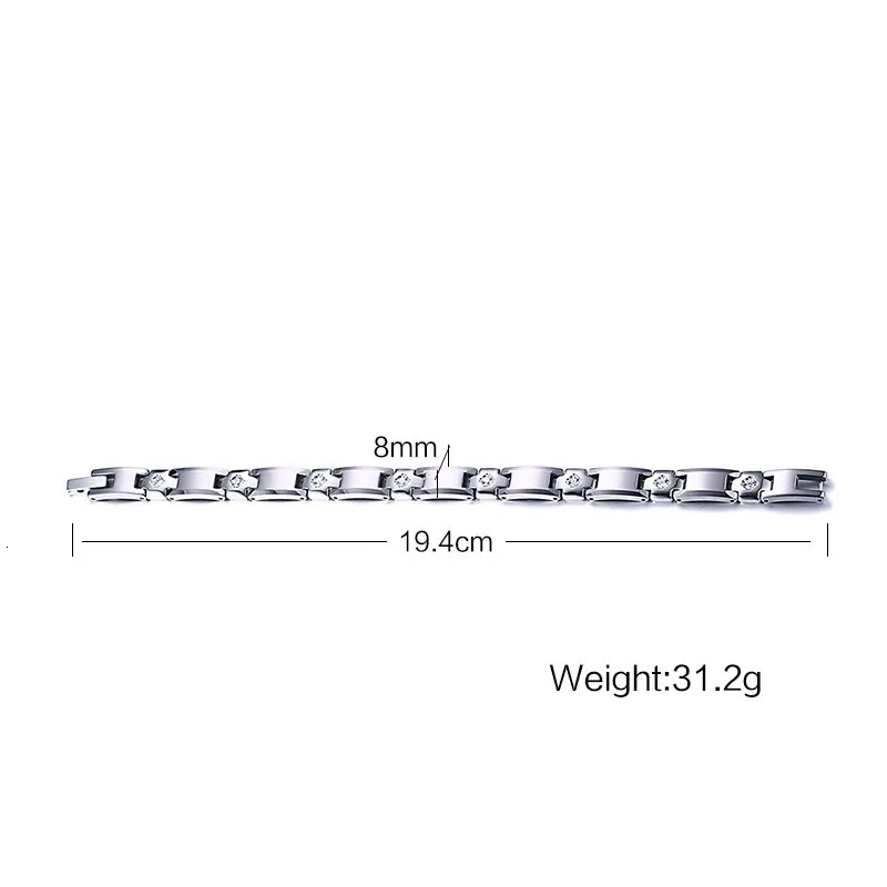 Vnox Для женщин магнитотерапия браслет Вольфрам из карбида для 7.6&quot | Украшения и