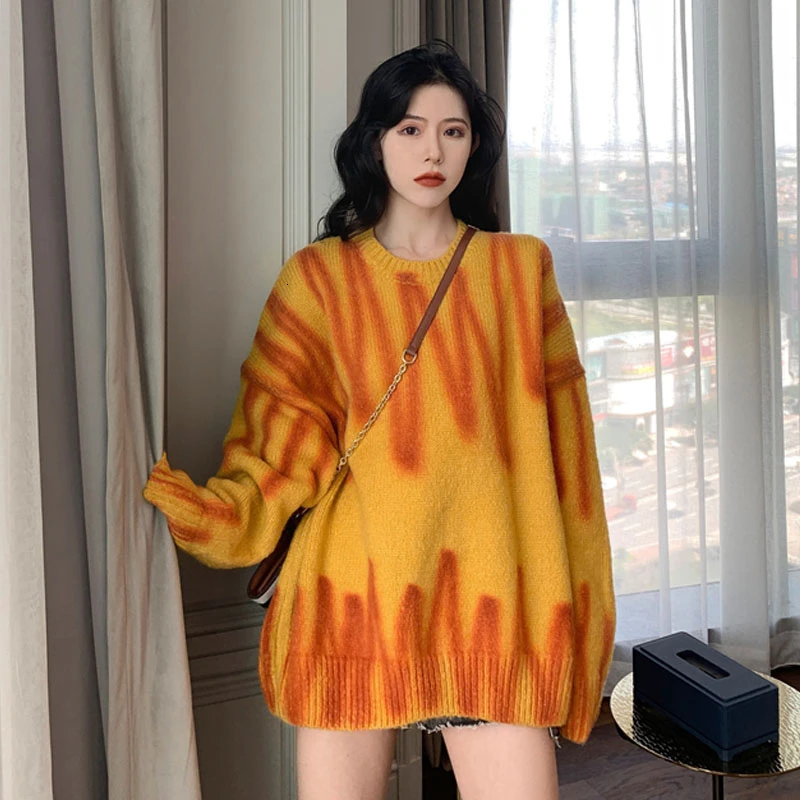 2021 Новинка весны женские пуловеры уличный сверхразмерный с рисунком тучки