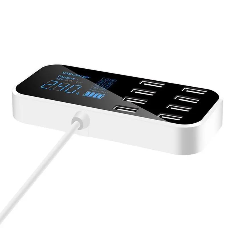 Автомобильное зарядное устройство с 8 USB-портами и ЖК-дисплеем | Компьютеры офис