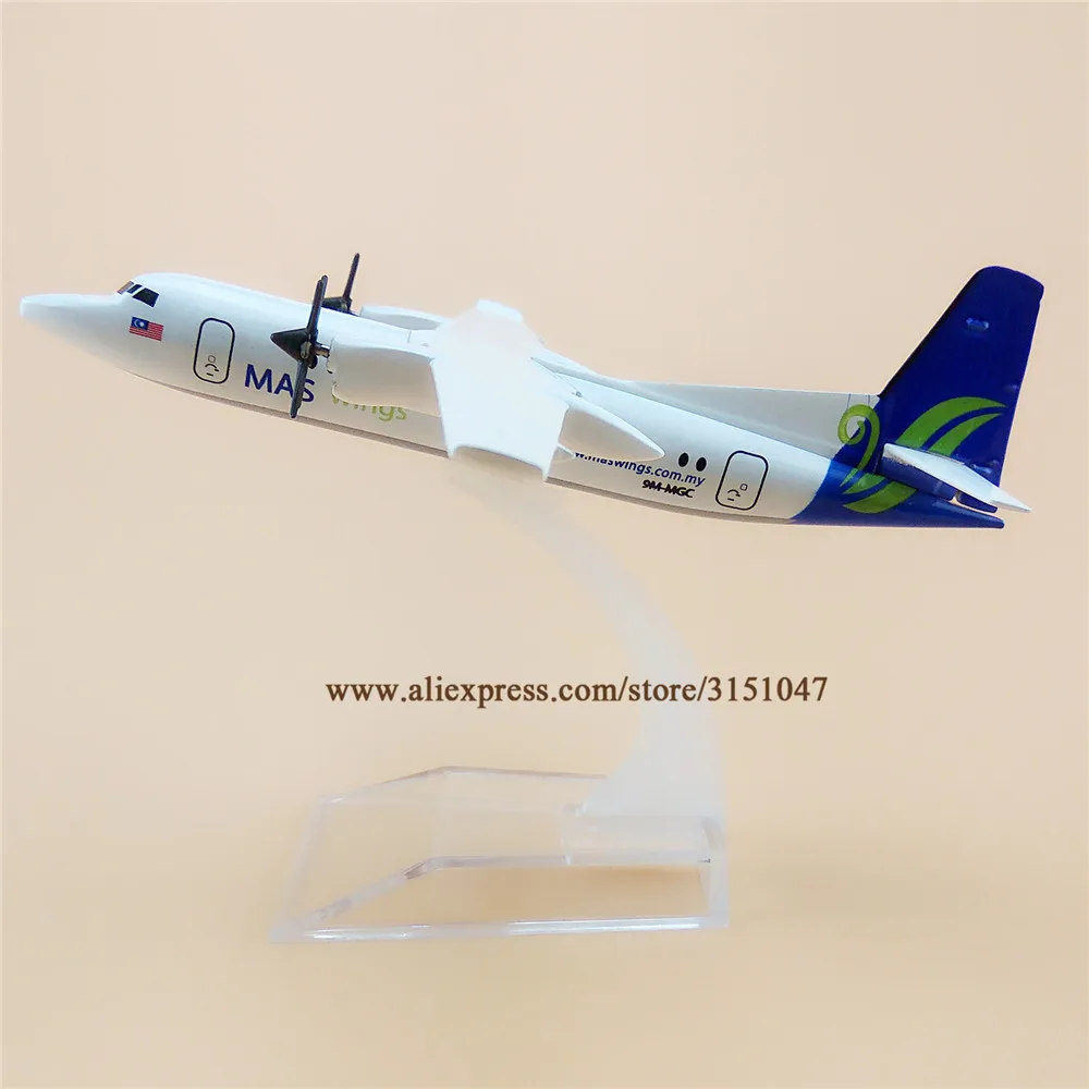 16 см воздушная Малайзия MAS Wings Maswings Fokker Fok Airlines модель самолета Модель сплав металл