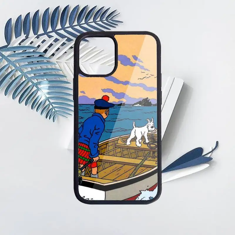 

The Adventures of Tintin cartoon Phone Case PC for iPhone 11 12 pro XS MAX 8 7 6 6S Plus X 5S SE 2020 XR