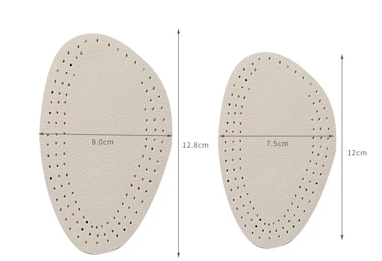 

2Pcs Leather Forefoot Pads Thickening Half Code Pad Soft High Heel Insoles Shock Absorbing Breathable Insoles Shoes Accessoires