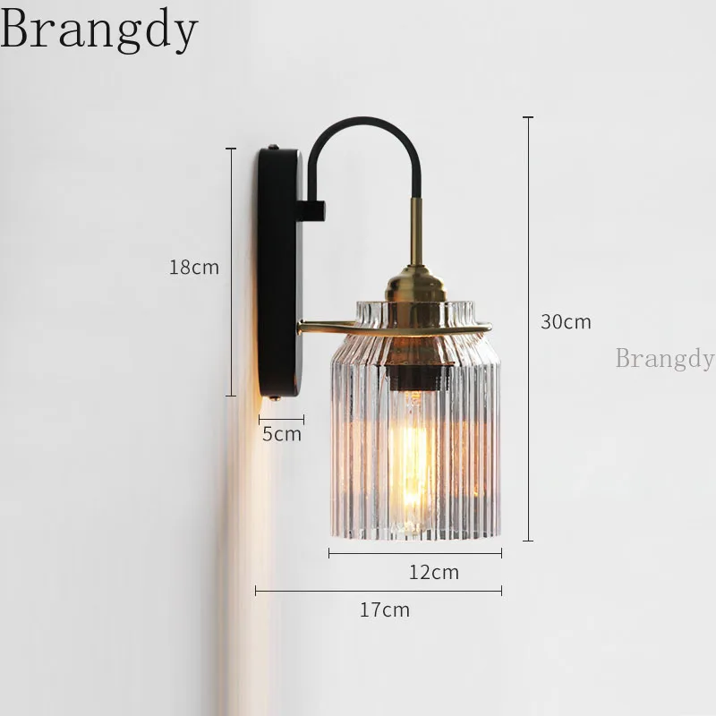 

Nordic Glass Led Wall Lamp Modern Iron Simple Sconces Light Fixtures for Bedroom Corridor Stairs Bedside Living Room Deco Lamps