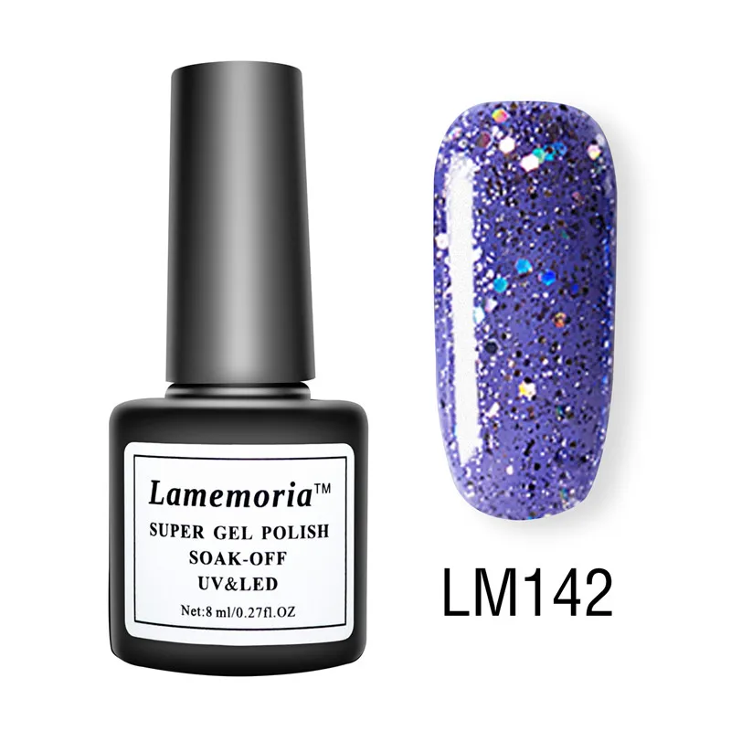 LM142 Lamemoria лак для ногтей УФ-гель лак Vernis Перманентный стойкий УФ 36 цветов гель для маникюра праймер верхнее покрытие блеск розовый фиолетовый - Цвет: LM142