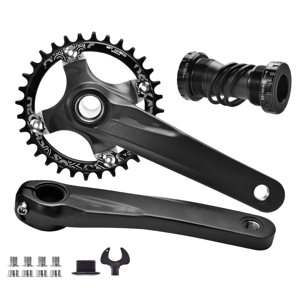 

Bicycle Crank Chainwheel 104BCD 170mm Cranks 32T Plate Sprocket Aluminum Alloy With Bottom Bracket Mountain Bicycle Crankset