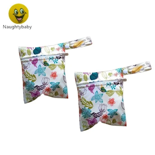 naughtybaby waterproof reusable single pocket wetbag, menstrual pads bag, sanitary pads bag, nursing pads stroller 15*17cm