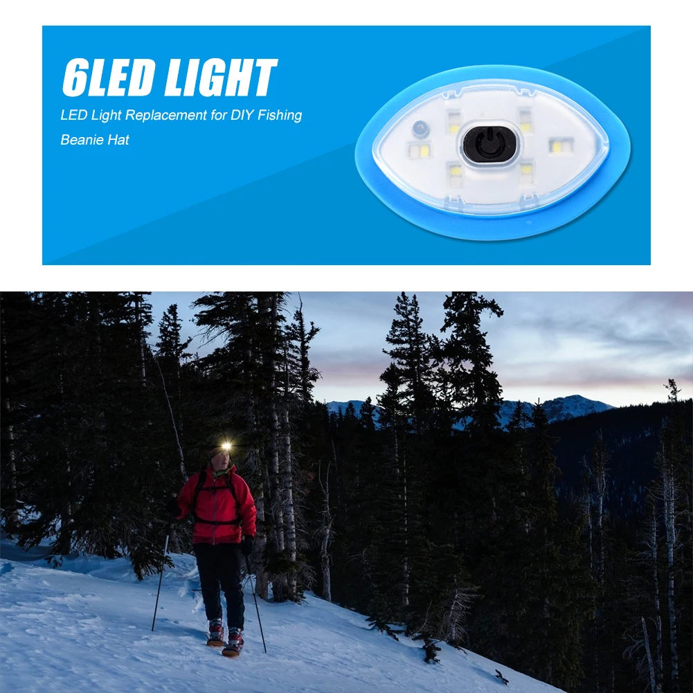 

USB Rechargeable Replacement 6 LED Light with Sufficient Durability and Ruggedness for Fishing Cycling Camping Beanie Hat