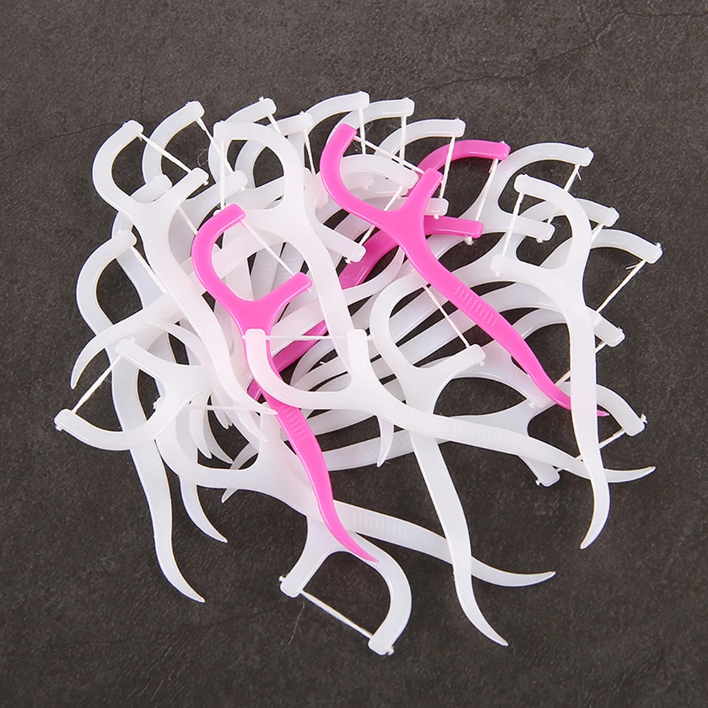 50 шт./лот зубная резинка уход за зубами нить межзубная щетка палочка зубочистки