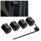 Крышка штока воздушного клапана автомобиля, колпачок на чехол с эмблемой шины с защитой от кражи, крышка сердечника клапана автомобильного колеса, 4 шт.