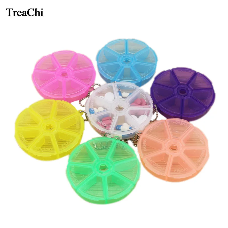 1 Piece 8*2cm Plastic 7 Days Weekly Tablet Pill Medicine Box Holder Storage Organizer Container Case Splitters | Украшения и