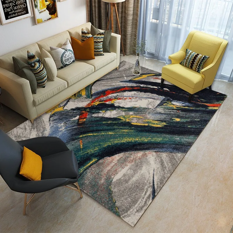 

Europe Geometric Rugs And Carpets For Home Living Room Velvet Large Area Rug Modern Non-slip Floor Mat Dywan Multiple Sizes