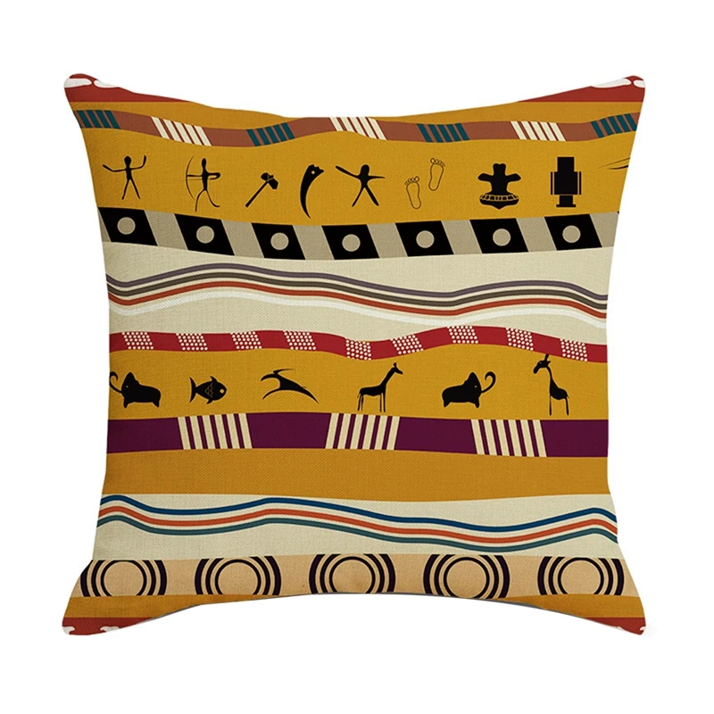 4 шт. льняные наволочки для подушки с принтом | Дом и сад