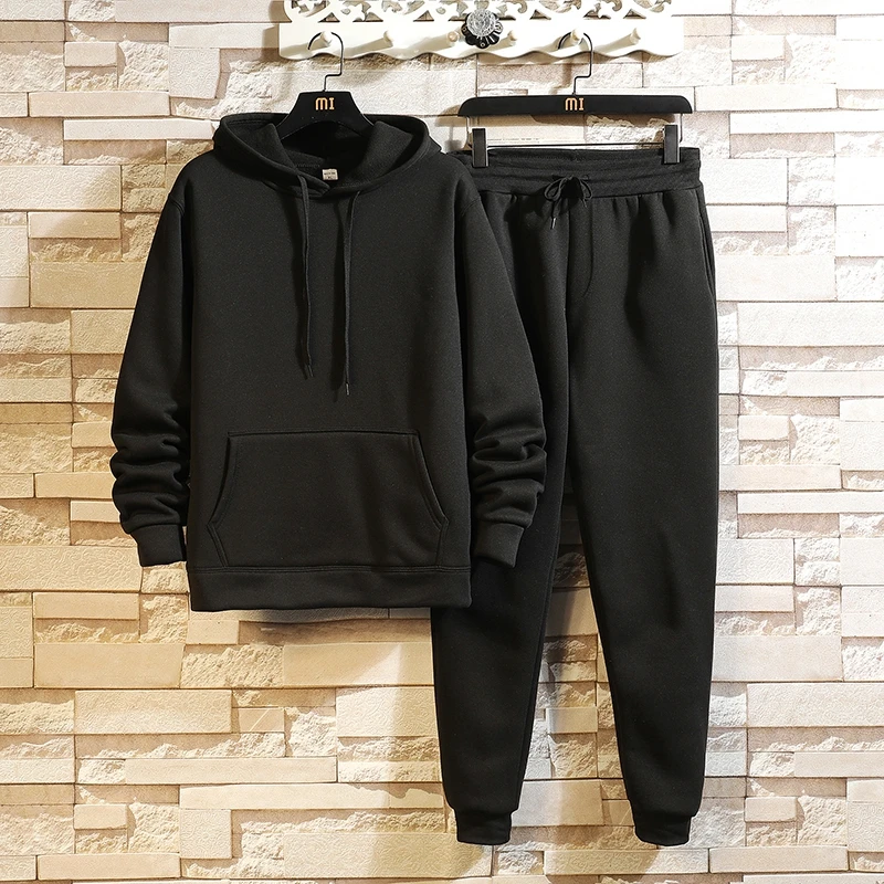 

Флисовый мужской спортивный костюм, свитшот с капюшоном и брюки