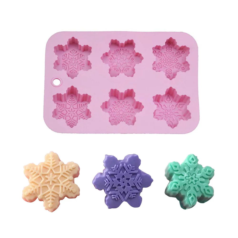 

Christmas Snowflake Silicone Mold Cake Mold DIY Handmade Soap Mold Reusable Excellent
