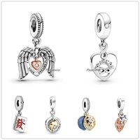 authentic 925 sterling silver spinning world dangle charm beads fit women pandora bracelet necklace jewelry