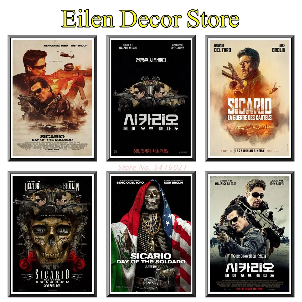 

Sicario: Day of the Soldado Movie Poster Home Decoration Art Print Retro Movie Poster Posters & Prints Wall Picture 42X30cm